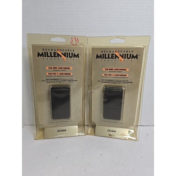 2x Millenunium Rechargeable Camcorder Battery CCM2460 6V 1800mAH New NOS - Picture 1 of 4